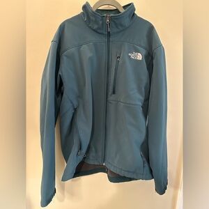 THE NORTH FACE MEN'S APEX SOFT SHELL JACKET mallard blue Large minor flaw
